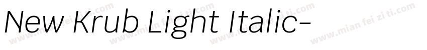 New Krub Light Italic字体转换